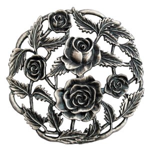 (image for) Pewter Pot Pourri Lid - Roses