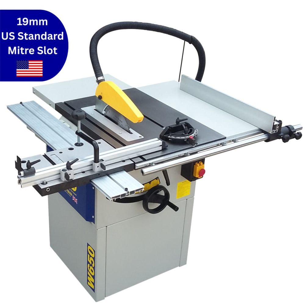 (image for) Charnwood W650 Professional Cast Iron Table Saw, 10" Diameter Blade