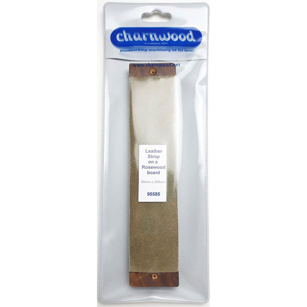 (image for) Beber Leather Knife Strop on a Rosewood Board