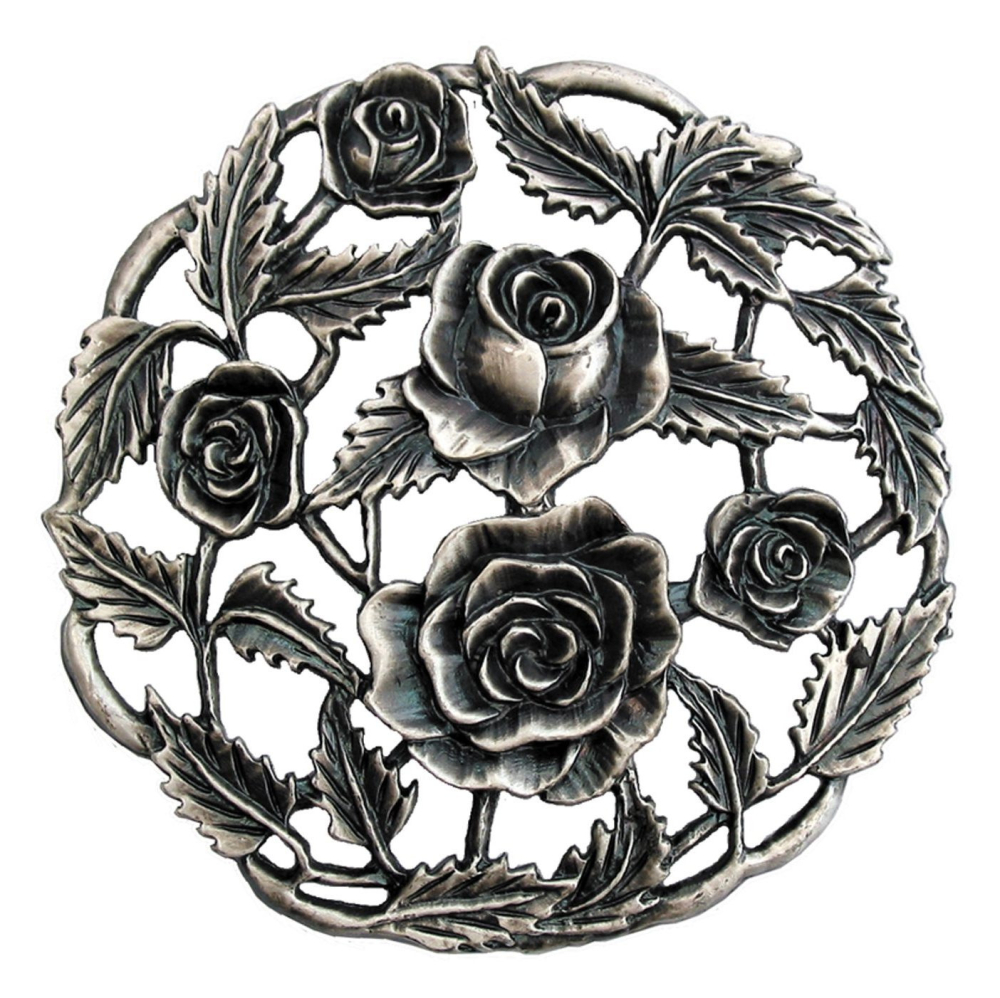 (image for) Pewter Pot Pourri Lid - Roses