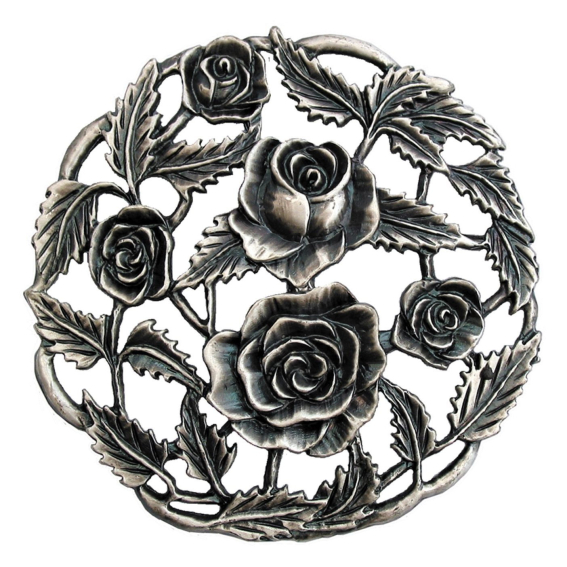 (image for) Pewter Pot Pourri Lid - Roses