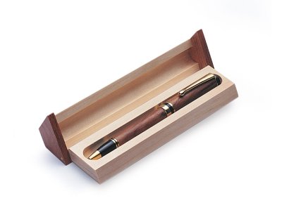 (image for) Triangular Wooden Pen Box - Single