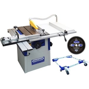 (image for) Charnwood W629P 10" Table Saw with Wheel Kit and Low Noise Blade (Package Deal)