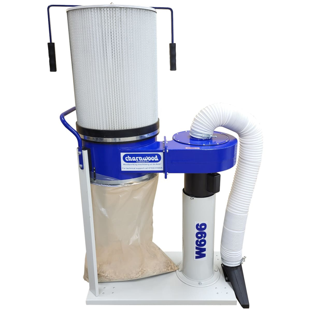 (image for) Charnwood W696CF 1hp Dust Extractor With Cartridge Filter (Package Deal)