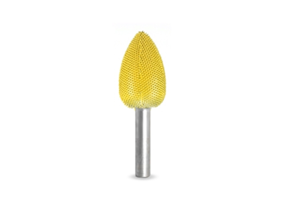 (image for) Saburr Tooth 6mm Shank Flame Burr - 3/4" Fine