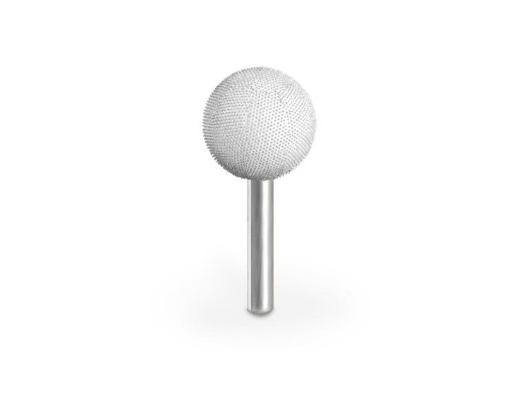 (image for) Saburr Tooth 1/4" Shank Sphere Burr - 1" Extra Fine