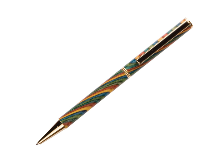 (image for) 7mm Twist Pen Kit Double Bead Centre Band - Gold