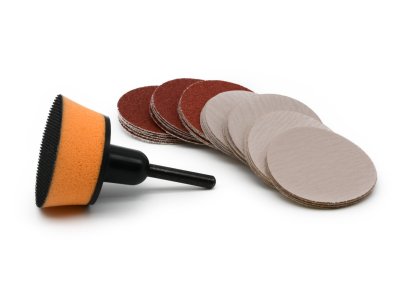 (image for) Rotur Assorted Velcro Abrasive Discs (Pack of 35) & Sanding Pad