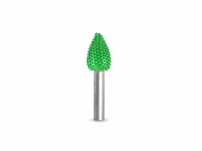 (image for) Saburr Tooth 1/4" Shank Flame Burr - 1/2" Coarse
