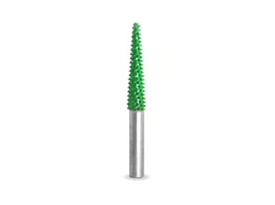 (image for) Saburr Tooth 1/4" Shank Taper Burr - 1/4" Coarse