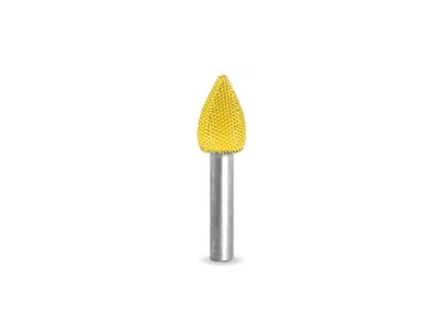 (image for) Saburr Tooth 1/4" Shank Flame Burr - 1/2" Fine