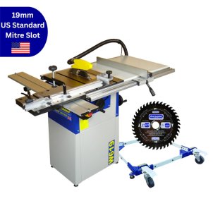 (image for) Charnwood W619P 8" Table Saw with Wheel Kit and Low Noise Blade (Package Deal)