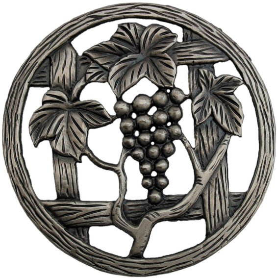 (image for) Pewter Pot Pourri Lid - Grapevine