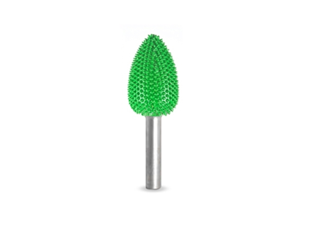 (image for) Saburr Tooth 6mm Shank Flame Burr - 3/4" Coarse