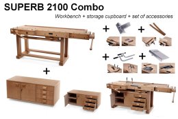 (image for) Ramia Superb 2100 Workbench + Storage Cupboard & Accessory Kit