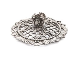 (image for) Pewter Pot Pourri Lid - Rose Topped