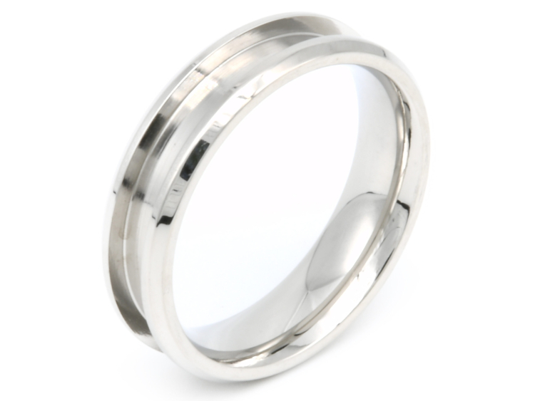 (image for) Rotur 6mm Stainless Steel Inlay Ring Core N UK (6.5 US)