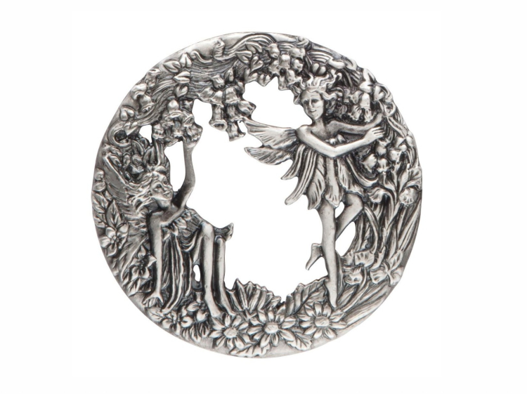 (image for) Pewter Pot Pourri Lid - Fairies