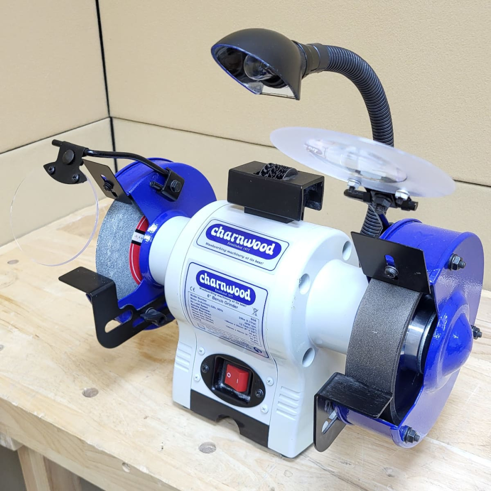 (image for) Charnwood BG6P2 Bench Grinder With CBN Wheel & Woodturners Sharpening System (Package Deal)