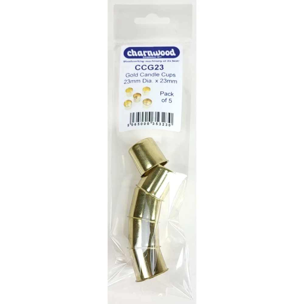 (image for) Charnwood CCG23 Gold 21mm Candle Cup - Pack of 5