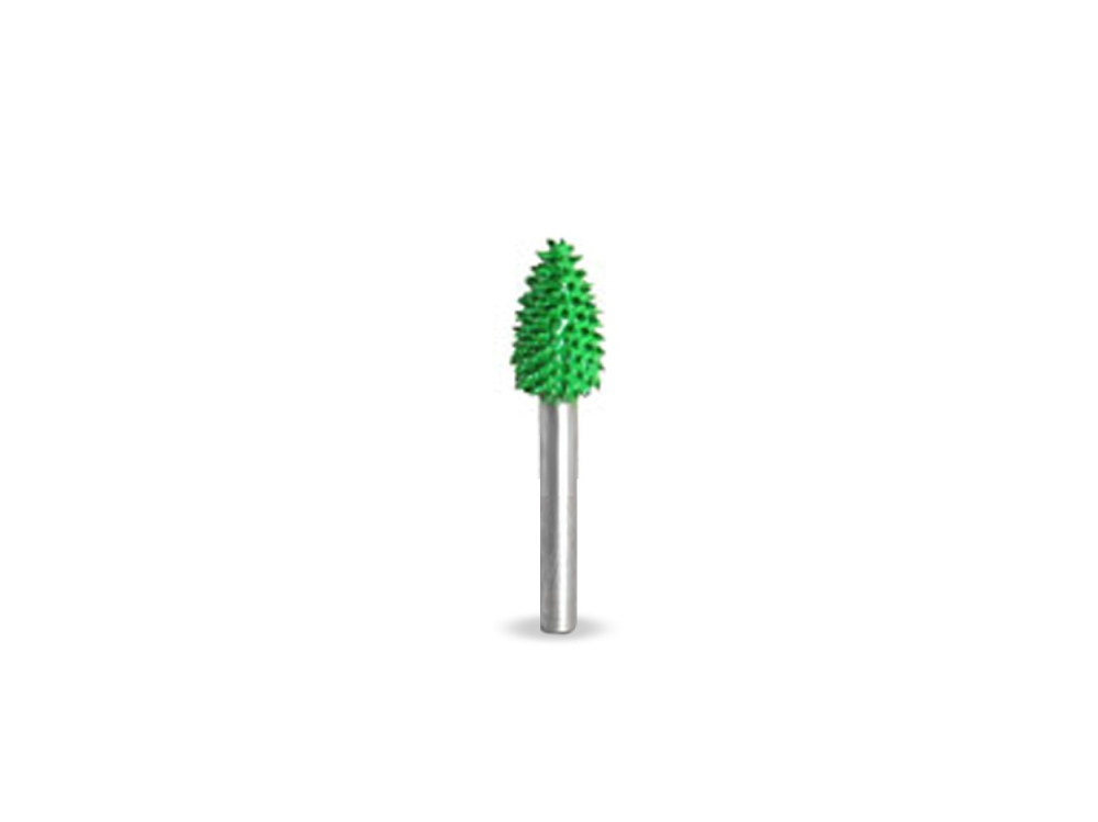 (image for) Saburr Tooth 1/8" Shank Flame Burr - 1/4" Coarse