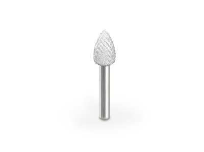 (image for) Saburr Tooth 1/4" Shank Flame Burr - 1/2" Extra Fine