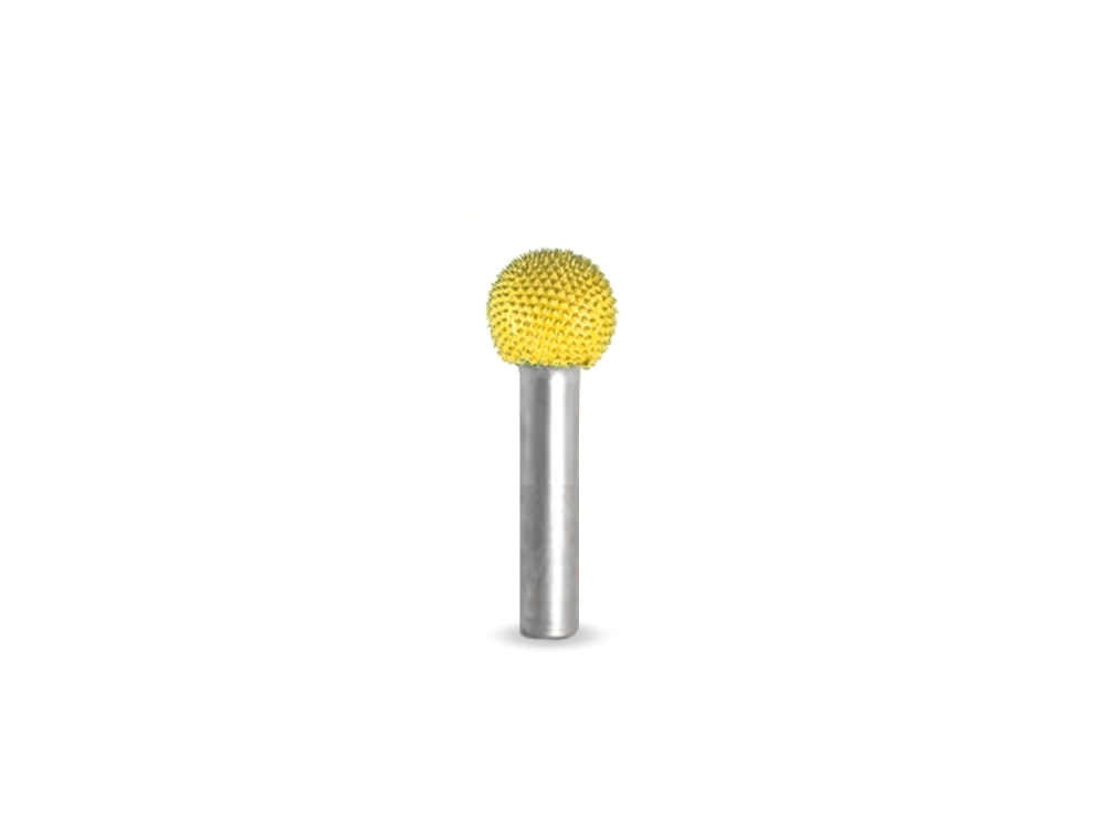 (image for) Saburr Tooth 1/4" Shank Sphere Burr - 1/2" Fine