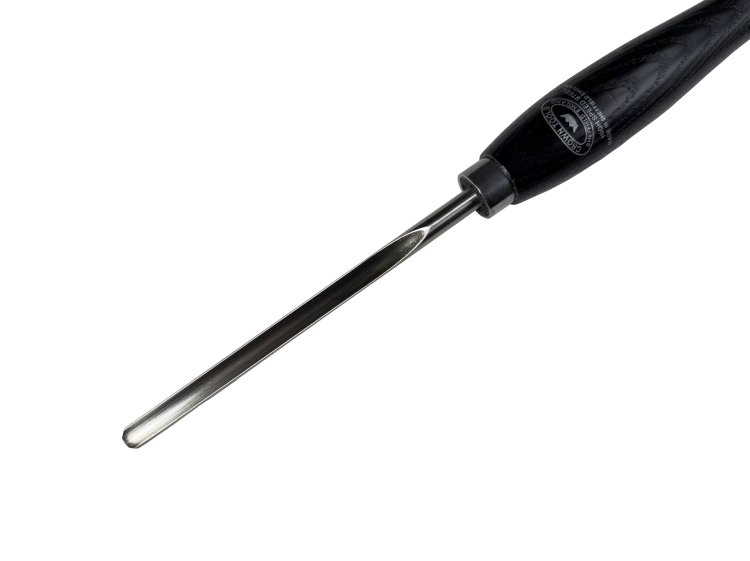 (image for) Crown Cryo Spindle Gouge 3/8" (10mm) - Black Ash Handle