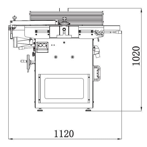 (image for) Charnwood PT10S 10" x 7" Planer Thicknesser With 44 x TC Cutters In Spiral Block