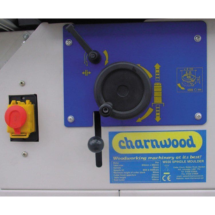 (image for) Charnwood W030P Spindle Moulder, Profile Cutter Block & Sanding Kit (Package Deal)
