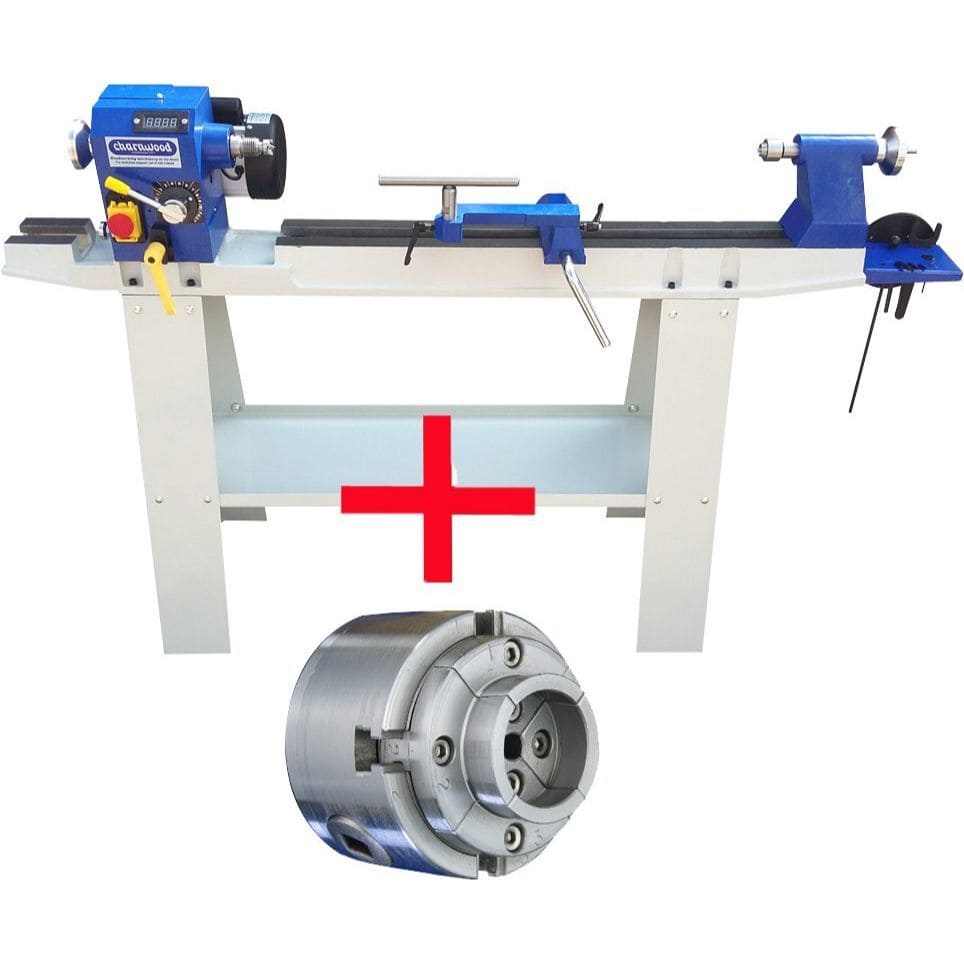 (image for) Charnwood W813P Floor Standing Lathe & VIPER3R Scroll Chuck (Package Deal)