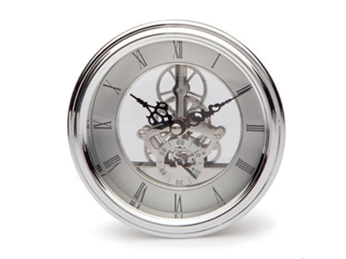(image for) Silver Skeleton Clock Movement - 120mm (Clearance)