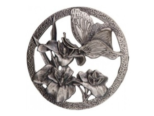 (image for) Pewter Pot Pourri Lid - Butterfly